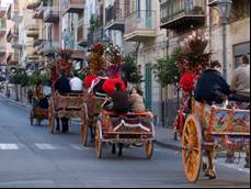 carretti in colonna